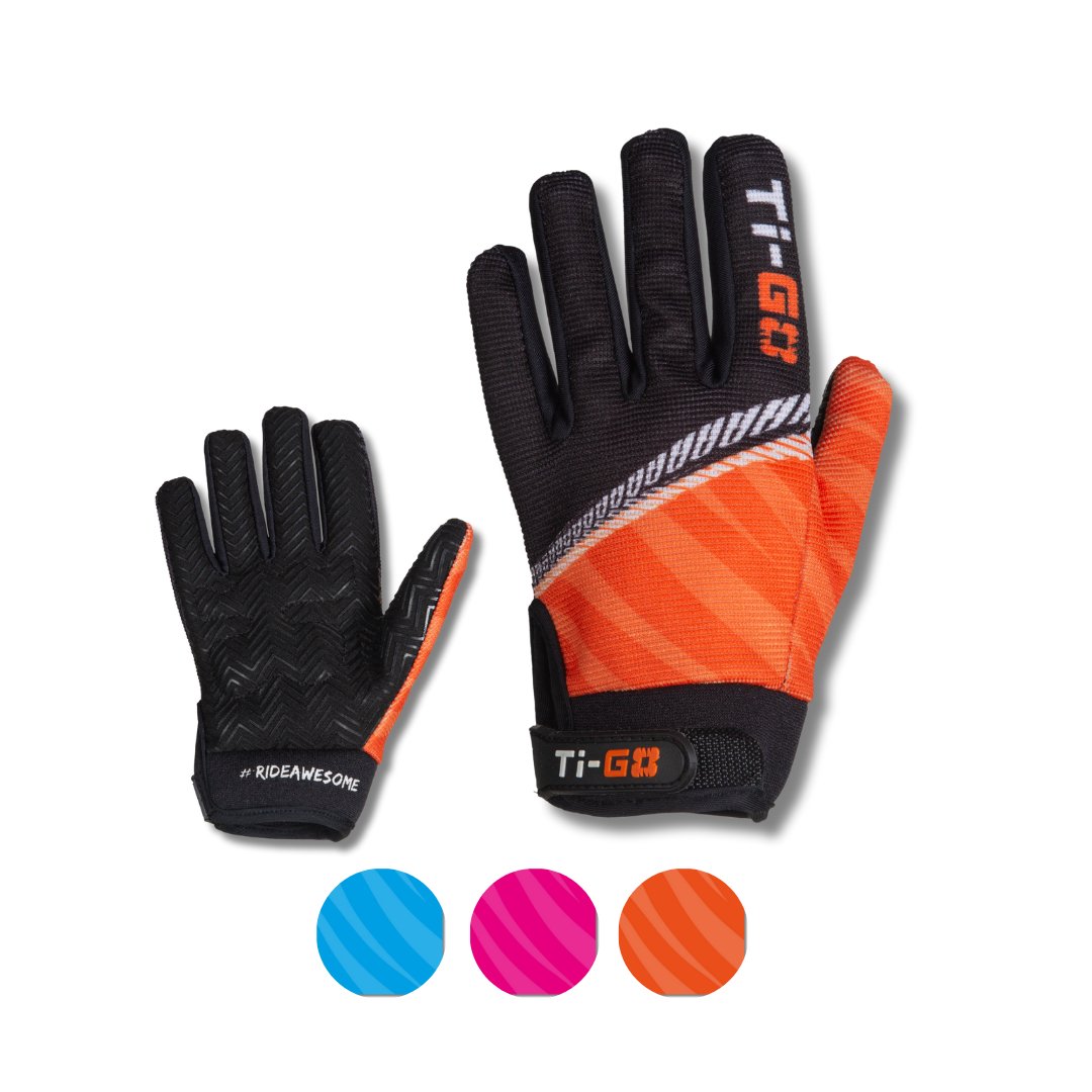 Ti-GO Kids Long Finger Tech Cycling Gloves 2.0 – Ti-GO Sport