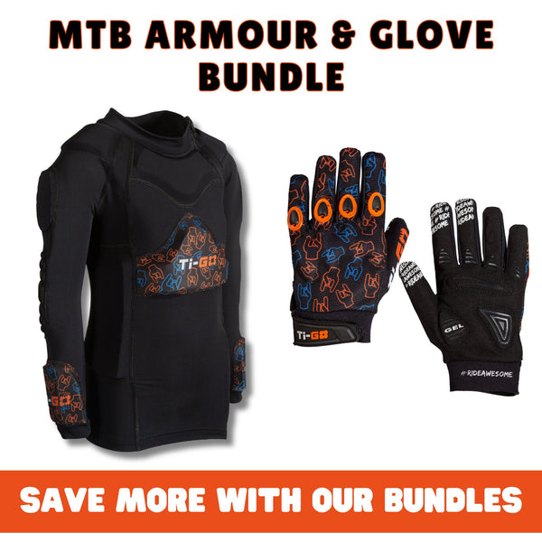 Long Sleeve MTB 'Protector' Armour & Glove Bundle