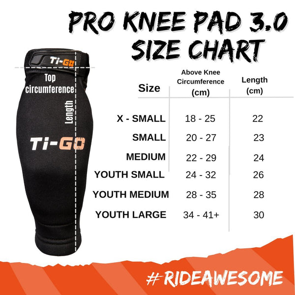 Kids Knee Pad Size Chart