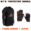 Long Sleeve MTB 'Protector' Armour & Glove Bundle