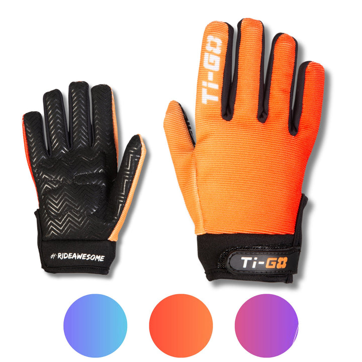 Ti-GO Kids Long Finger Tech Cycling Gloves 3.0