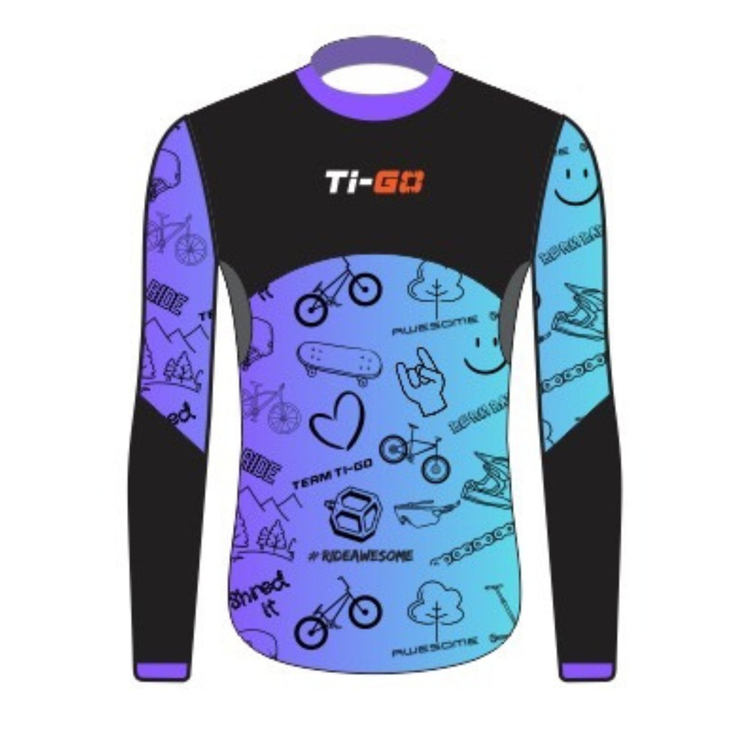 Ti-GO ‘Carbon’ Limited Edition Long Sleeve Jersey - Name Personalisation - Christmas Pre Order