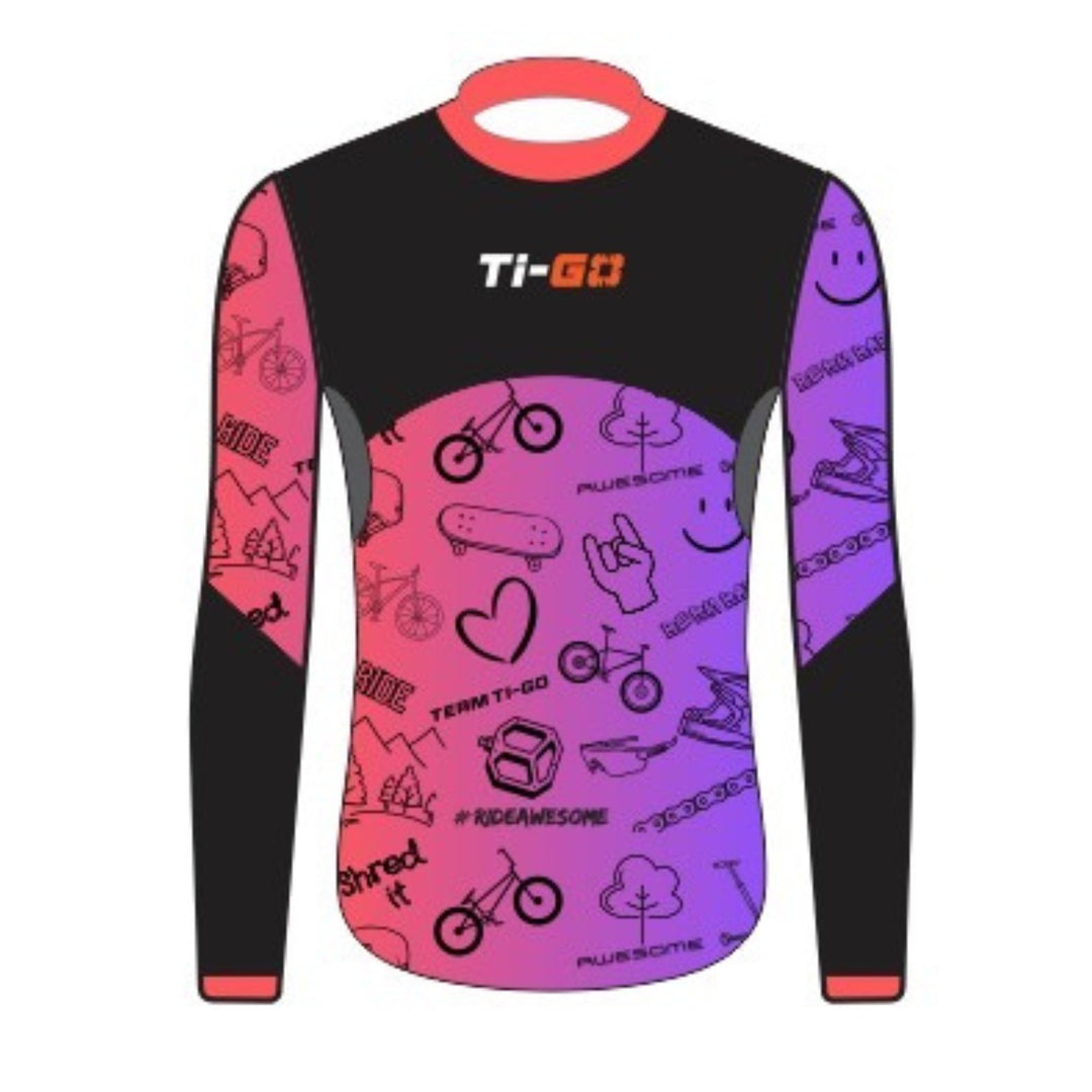 Ti-GO ‘Carbon’ Limited Edition Long Sleeve Jersey - Name Personalisation - Christmas Pre Order