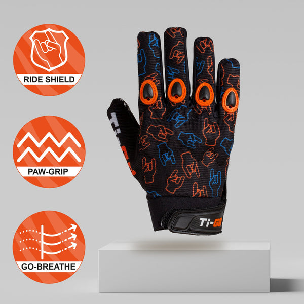 Ti-GO Kids #RideAwesome Pro Cycling D30 Protection Gloves