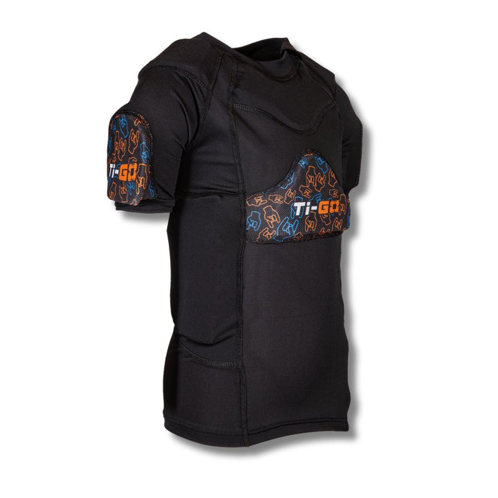 Ti-GO 'RIDE-SHIELD' Padded Zip-Up Body Armour Short Sleeve Jersey