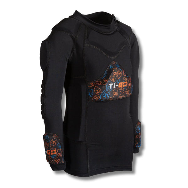 Ti-GO 'RIDE-SHIELD' Padded Zip-Up Body Armour Long Sleeve Jersey