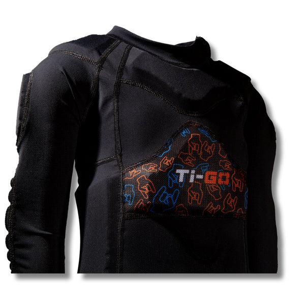 Ti-GO 'RIDE-SHIELD' Padded Zip-Up Body Armour Long Sleeve Jersey