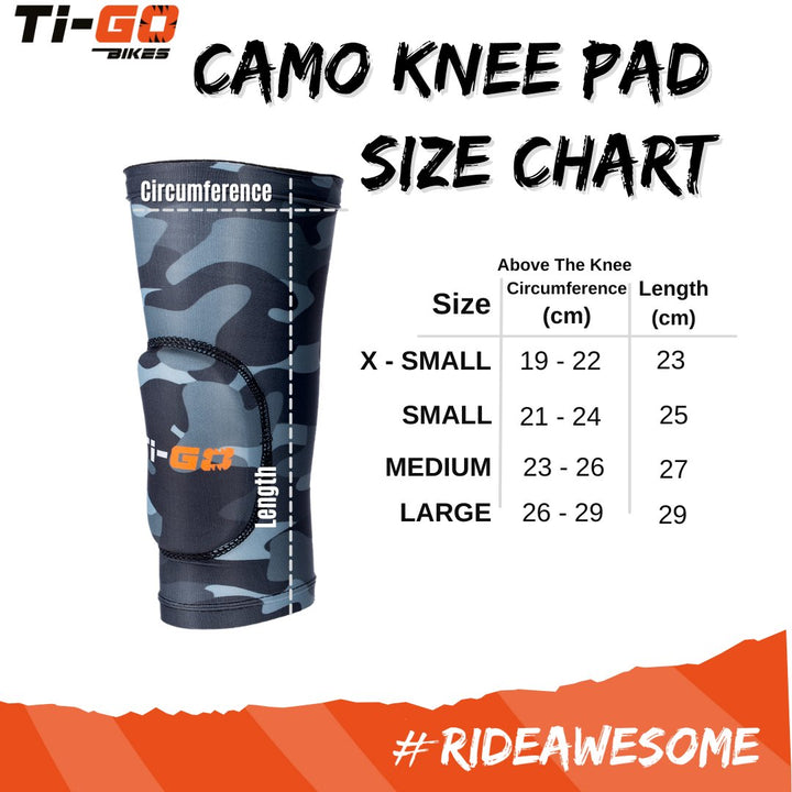 Ti-GO Kids Tech Cycling Knee Pads 2.0 - Camo Edition