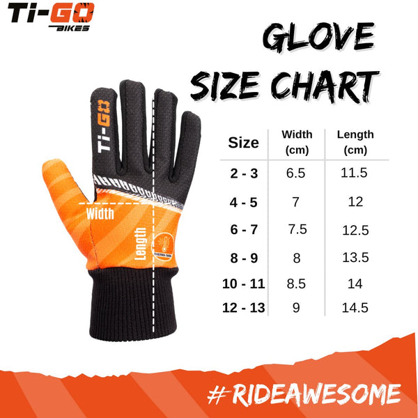 Ti-GO Weatherproof Kids Cycling Gloves