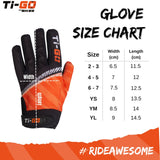 Ti-GO Kids Long Finger Tech Cycling Gloves 2.0